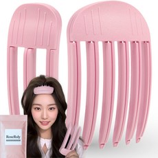 로즈롤리 뿌리 볼륨 집게 헤어 볼륨핀, 1세트, 핑크 3핀+6핀