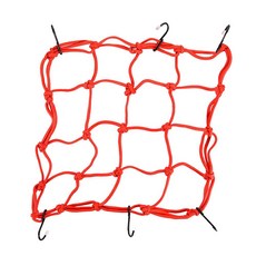 GOOFIT 핏 30.5 x 30.5cm(12 12인치) 신축성 있는 번지 수하물 카고 네트 후크 포함 오토바이 ATV 자전거 자동차 트럭용 (레드), 레드