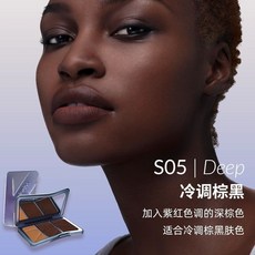 Kaleidos花鏡交響三色修容盤，多功能啞光高光修容，提亮膚色，打造立體精緻妝容, S05 Deep 適合冷調棕黑膚色, 1個