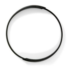 MASSA-G 炫彩動感礦物矽膠鍺鈦項圈, 1個, 黑