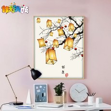 동양화그리기 대형그림아크릴화 DIY명화 유화색칠하기, 페인트+브러시+액세서리(클래식), G629 기도