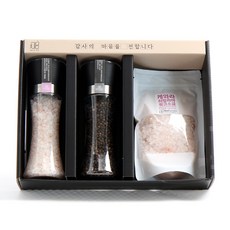 히말라야핑크소금250g+통후추100g+리필350g 그라인더 소금선물세트 결혼 조문 장례답례품, 1세트, 700g