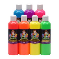 물감 핑거페인트 형광색 250ml x 7색 세트 미술놀이 물감 물감놀이 유아미술 유아물감, ◑▨상품선택★☆