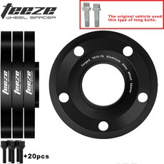 허브스페이스 휠 티즈 2/4개 5x112 66.6 M14x1.5 벤츠 호환 시리즈용 플랜지 플레이트 스페이서 알루미늄 허브 확장 어댑터, [02] 4pc 15mm long bolt
