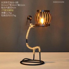 創意復古擺件蠟燭燭臺臺北歐餐廳餐桌擺設飾品酒吧房間裝飾品擺件, G款, G款