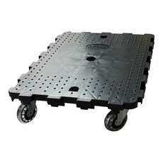 台灣湧利 MIT台車 華塑 HS-580組合式平板車 除濕機台車 烏龜車 花盆植物台車 家具趴地車 除濕機搬運車 塑鋼烏龜車, 組合式平板車（PVC透明輪）, 組合式平板車（PVC透明輪）