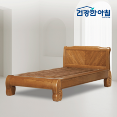 건강한아침 3614 흙침대 돌 온열 황토 온돌 1인용 싱글 S, 홍맥반석