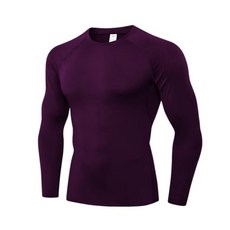 남성용 압박 셔츠 운동용 긴소매 티셔츠 드라이 핏 머슬 탑 베이스 레이어 농구 체육관용 #1 네이비 블루 L 179990, No.8 마룬