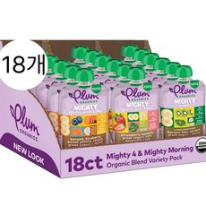 Plum Stage 4 Variety Pack 플럼 스테이지4 이유식, 18개, 113g