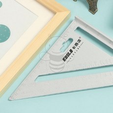 목공용 삼각자 그레이 각도자, 실버, 1개