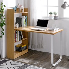 1200mm 책장포함 깔끔한책상, 오크