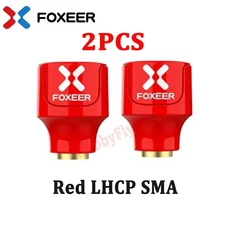 Foxeer Lollipop 4 Stubby FPV 안테나 2.6DBi 5.8G LHCP SMA 마이크로 버섯 리시버 드론용 2 개, [02] 2 pcs Red