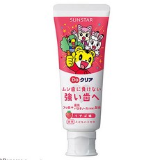 巧虎牙膏牙刷組 日本sunstar三詩達兒童牙膏 可吞食 Do Clear兒童牙刷, 1個, 巧虎牙膏_草莓味