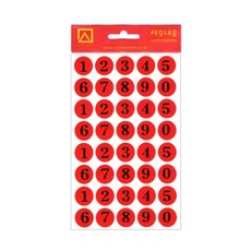 세모네모 모양견출지10-306R 7매 적색_지름16