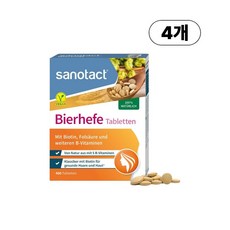 독일 내수용 자노탁트 천연 맥주효모 타블렛 Sanotact Brewer's Yeast Tablets 400 Tablets, 4개