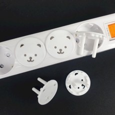 더이케이 아기곰 콘센트마개 방지 멀티탭 안전커버 10p WCDEEB9