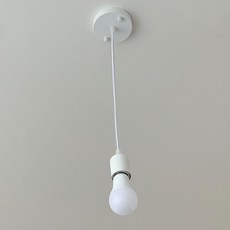 [빛나라닷컴] 기본소켓 펜던트 레일조명, 기본소켓 2M (화이트) + 1등 후렌치 (화이트)