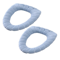 앤티스 베이직 변기 쿠션커버, 블루, 2개입