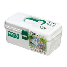 日本進口 救急箱 S (F-2485) 手提附鎖扣 可分離收納盤 急救箱 28.5x15.2x13.7cm, 1個