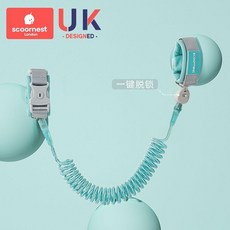 兒童防走失帶 牽引繩手環 UK 設計, 高彈加厚 親膚透氣  電梯一鍵脫鎖 帕, 1個