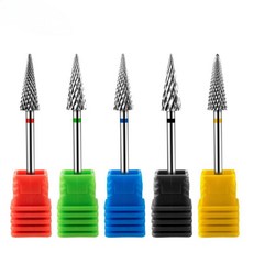 텅스텐 매니큐어 라운드미세원추형 강철 연마, 1개, 1. C 5pcs