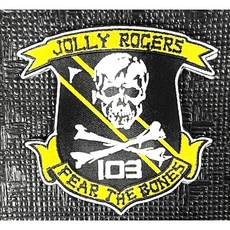 JOLLY ROGERS 103 飛行臂章 刺繡魔鬼氈 臂章, 1個