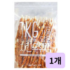 슈퍼츄 강아지 일킬로그램 가득담은 육포, 혼합맛(치킨/우유), 1kg, 1개