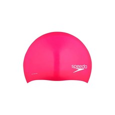 Speedo 스피도 유니 성인용 수영 모자 실리콘 롱 헤어 247704, 핑크