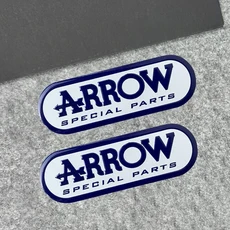 [누리바이크]2PCS 알루미늄 오토바이 액세서리 배기 파이프 데칼 스티커 내열성 화살표 레이싱 야마하 가와, 04 Aluminum sticker A