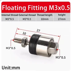 AFR 브랜드 유니버설 플로팅 피팅 FD 시리즈 FD-M3X0.5, 01 FD-M3x0.5