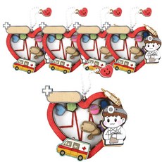 미래 직업 의사 우드쉐이커 키링 가방걸이 만들기 패키지, WD2205 의사, 단일, 5개