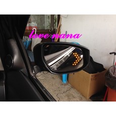 娜娜汽車 日產 C12 tiida 專用 帶LED方向燈後視鏡, 1個