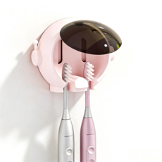 우주인 욕실 칫솔걸이 부착형, 1개, 분홍색