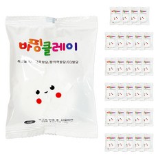 국산 바핑클레이 대한산업 교육용 소분 방과후 돌봄, 30개, 10g, 흰색