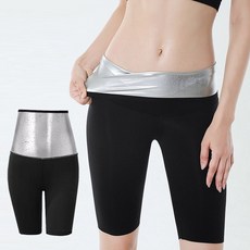 여성 트레이닝 부스터 슬리밍 복부용 땀복 5부레깅스