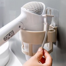 올샵 무타공 헤어 드라이어 거치대 걸이 욕실 수납 드라이기 거치대, 2드라이기걸이-퍼플