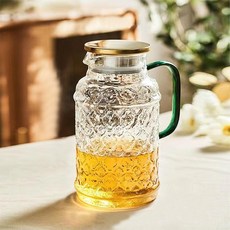 耐高溫大容量泡茶壺 家用涼水壺創意禮物, 1個, 【海棠花水壺】－１個