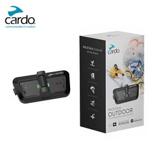 Cardo PACKTALK OUTDOOR 戶外運動通訊藍牙耳機 滑雪對講機, 黑色,雙入