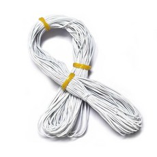 ALL 팔찌고무줄 0.9mm 묵주팔찌줄 24m 한타래, 화이트, 1개