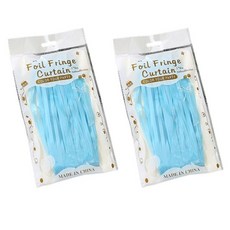 유어벌스데이 파티 수술 은박 커튼 5p, 1세트, 블루 5p