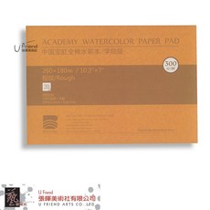寶虹 學院粗紋全棉水彩本300g/20入，多尺寸可選，水彩繪畫專用紙，適合各程度繪畫愛好者, 1個