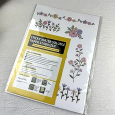 끈적 수용성 자수 안정제 꽃 전송 용지 손으로 꿰매는 바느질 의류 스레드, 01 1 sheet flower A4