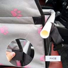 亞馬遜春夏寵物車載包狗狗網紗安全包PVC坐車神器便攜防塌設計, 1個, 防塌PVC管加魔術貼加綁帶款(約1000-1050g)