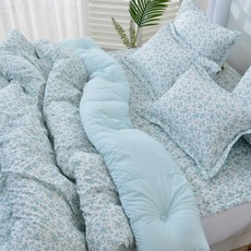 [알렌드리] 국산 마이크로 모달 꽃무늬 옥수수솜 차렵이불