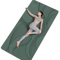 요가매트 10mm 두꺼운 필라테스 TPE 컬러 운동매트, 1개, 짙은 녹색