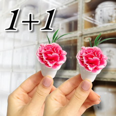 납골당꾸미기 정성을담아 핸드메이드 국내생산 미니 pink카네이션 꽃 화분 미니 화병 미니어처 조화 봉안당꾸미기 꽃다발 리스, 핑크