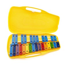 명창 실버스타 공명 실로폰 27키 레인보우건반 (음계스티커 실로폰채포함) 박스포장제품, 1개, 노란색, 27판