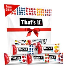 그게 다예요. 미니 과일 바버라이어티 35팩 설탕 첨가 없음 식물성 & 텐 프리 조식 바 팔레오 및 비 GMO 섬유블루베리 7개 체리 피그 망고 딸기