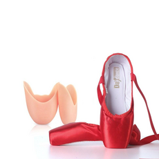 에쉬울프 성인 발레용 토슈즈 발레슈즈 205-265사이즈 C00162, 210, 레드 새틴 + 실리콘