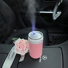 PYHO 캔 미니 무선 휴대용 차량용 가습기, 핑크
